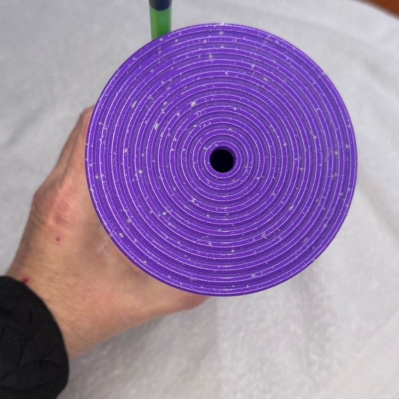 NWT Starbucks Glow-in-the-Dark Purple Tumbler with Green Straw, 24oz - Picture 3 of 10